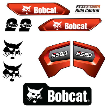 FITS S590 BOBCAT REPLACEMENT DECALS - DURABLE OUTDOOR LAMINATED VINYL